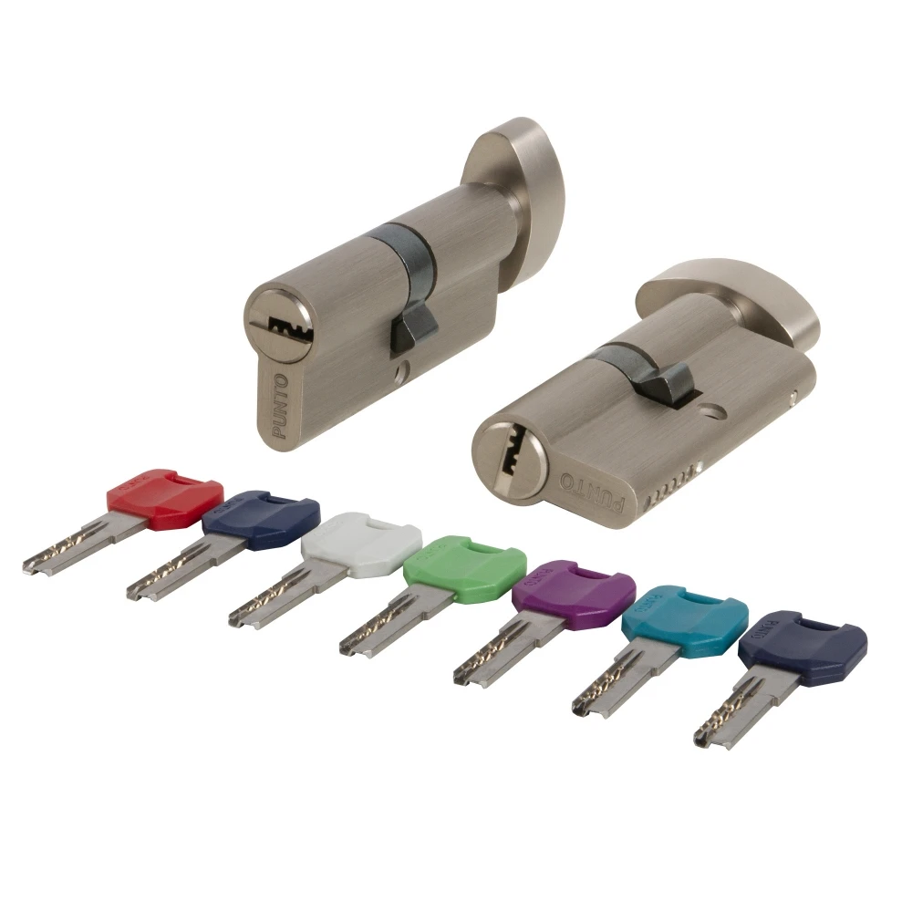 Фото Цилиндровый механизм MaxPro7002Knob120mm(55+10+55) SN никель 7key с вертушкой