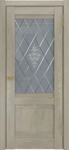 Межкомнатная дверь ЛУ-52 (Дуб серый, до, 900x2000)