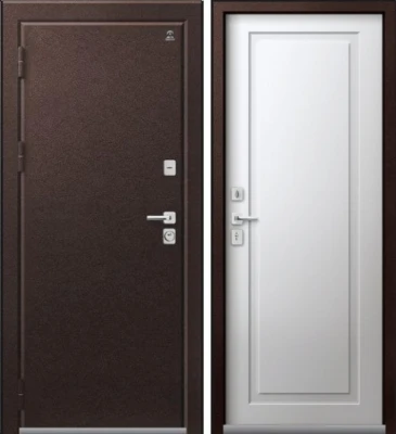 Дверь Термо-4 Шоколадный Муар - Кашемир Белый