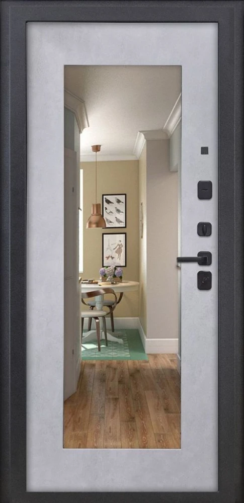 Входная дверь ДвериПРО L-Термо серебро ФЛЗ-603 Бетон снежный DPRO204777 внутренняя сторона