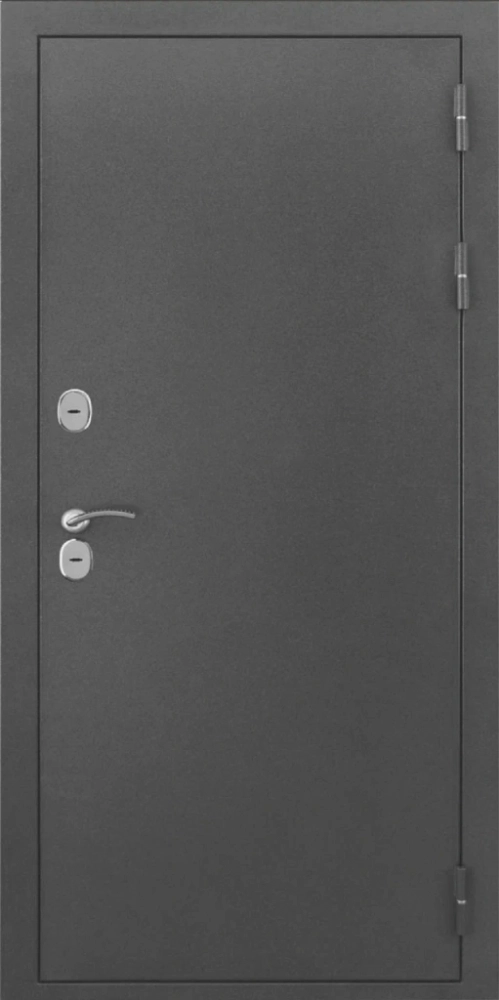 Входная дверь ДвериПРО L-Термо серебро СБ-1 (ст. белое, 16мм, беленый дуб) DPRO221054 внешняя сторона